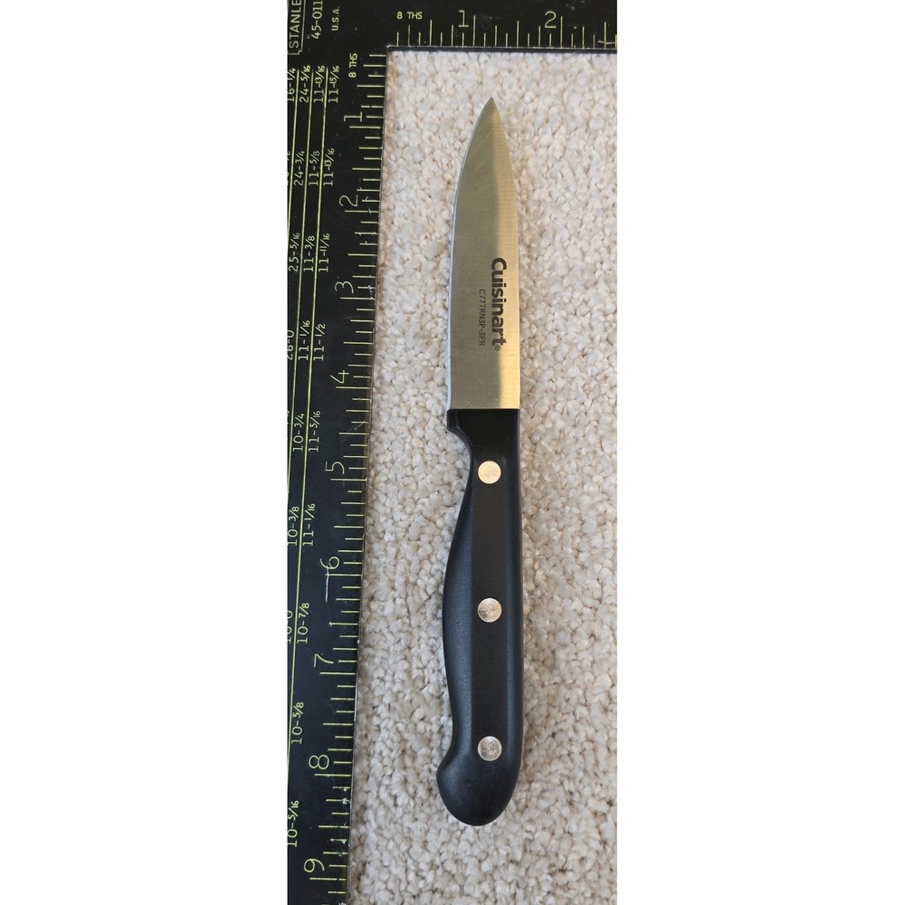 Cuisinart Paring Knife Black‎ 3.5 Inch Triple Rivet C77TRN3P-3PR